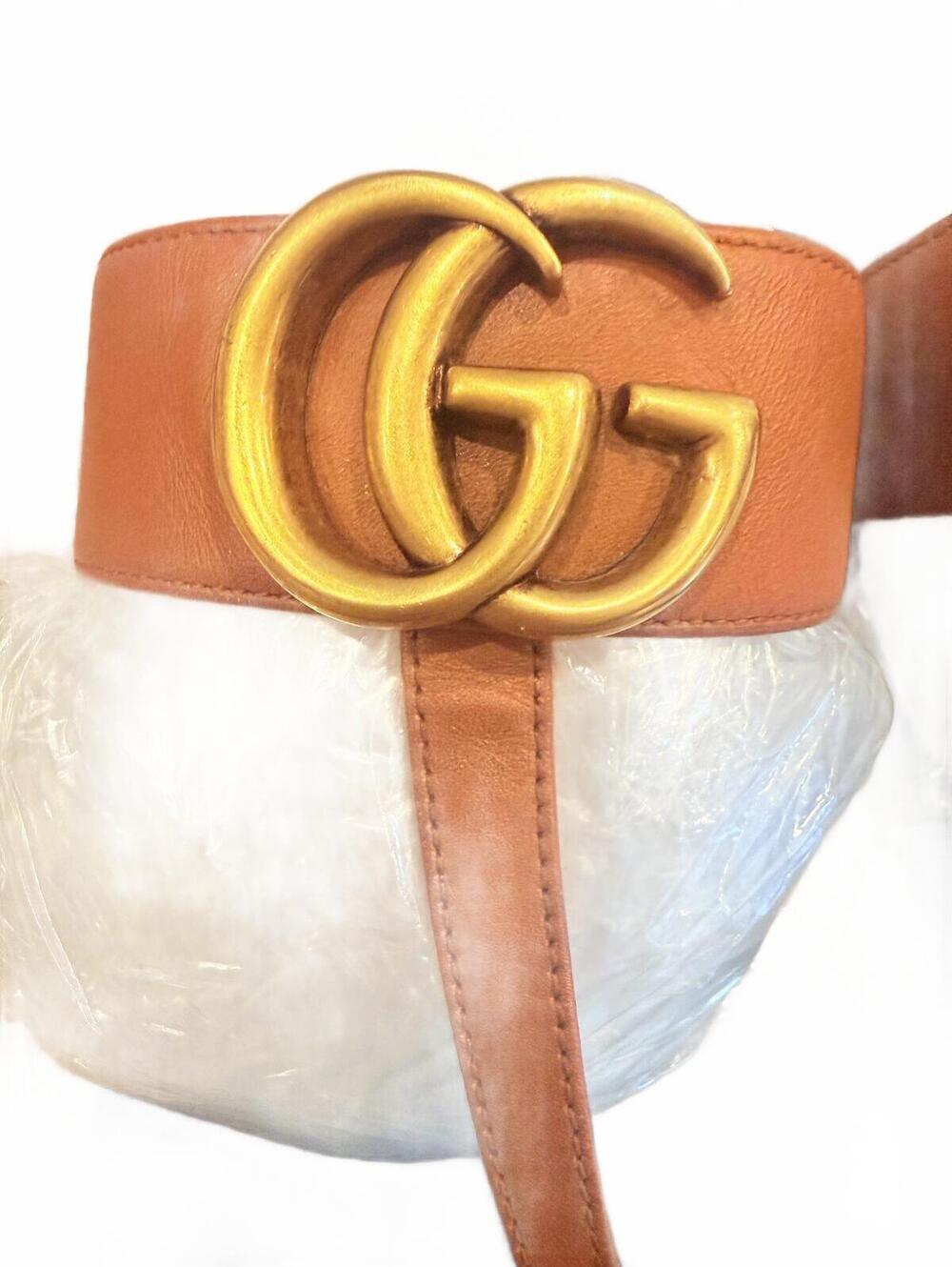 Gucci Marmont Double G Brown Leather Sandals [COPY] - Picture 3 of 10